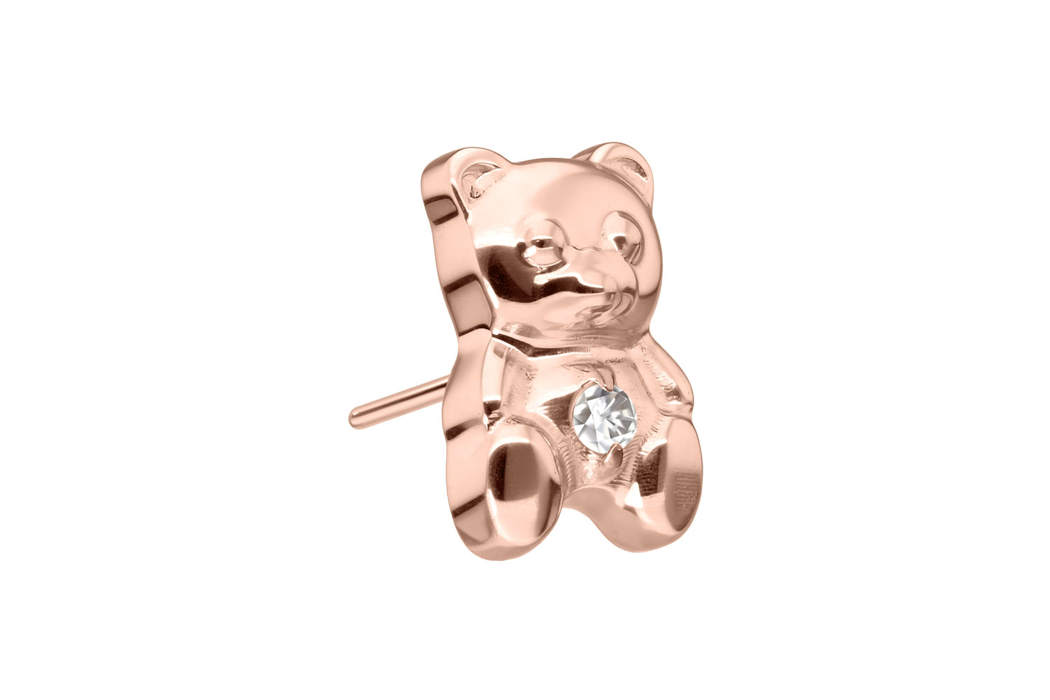Titan Aufsatz mit Push Pin TEDDYBÄR von Piercingline